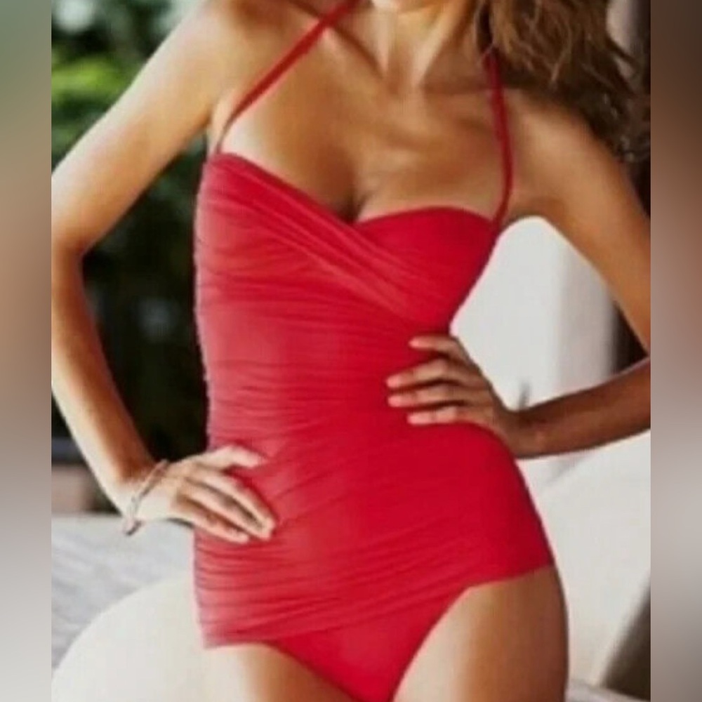 Carmen Marc Valvo *BURGUNDY* One Piece Swimsuit